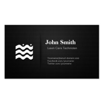 Lawn Care Technician - Premium Changeable Icon Business Card Template