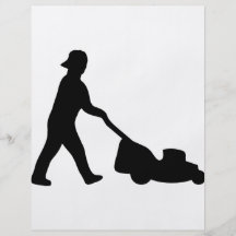 lawn mower icon personalized flyer