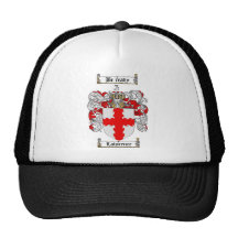 LAWRENCE FAMILY CREST -  LAWRENCE COAT OF ARMS TRUCKER HATS