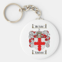 LAWRENCE FAMILY CREST -  LAWRENCE COAT OF ARMS KEY CHAINS