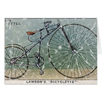 Lawson's Bicyclette-1879 - distressed Greeting Cards