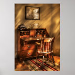Lawyer - A chair and a desk Posters