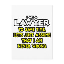 Lawyer...Assume I Am Never Wrong