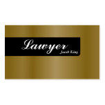 Lawyer Attorney Business Card Simple Gold