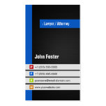 Lawyer / Attorney - Modern Stylish Blue Business Cards
