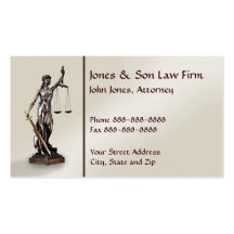 Lawyer Attorney Symbol Legal Business Card