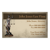 Lawyer Attorney Symbol Legal Business Card