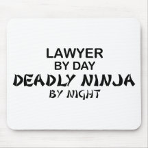 Lawyer Deadly Ninja by Night Mousepads