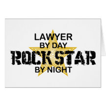 Lawyer Rock Star by Night Card
