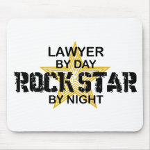 Lawyer Rock Star by Night Mousepad