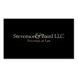 Lawyers Simple and Elegant Black Business Card