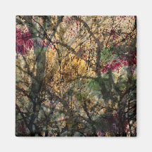 Layered Forest Refrigerator Magnet