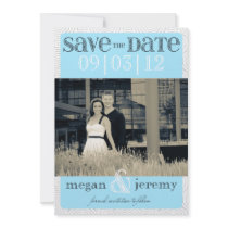 Layers - Custom Save the Date - Baby Blue