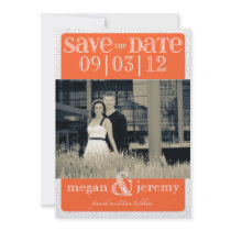 Layers - Custom Save the Date - Orange Personalized Invitations
