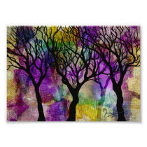 Layers of Trees on Mica Background Photograph