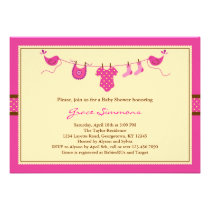 Layette Clothing Line Baby Shower Invitation invitations