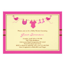 Layette Clothing Line Baby Shower Invitation