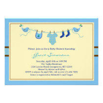 Layette Clothing Line Baby Shower Invitation invitations
