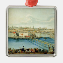 Laying of the Moskvoretsky Bridge in Moscow Ornament