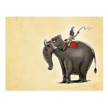 Lazy Elephant Postcard