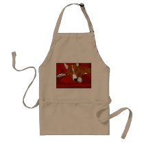Lazy English Bull Terrier Dog breed Illsutration Apron