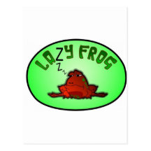 lazy frog post cards