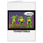 Lazy Frogs aka Toadstools Funny Gifts & Tees Greeting Card