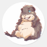 Lazy Guinea Pig Round Sticker