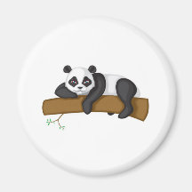 Lazy Panda Fridge Magnets