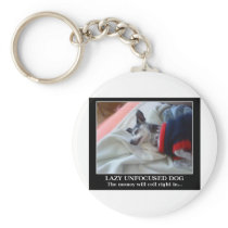 Lazy Unfocused Dog Key Chains