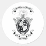 LCA Coat of Arms B+W Round Stickers