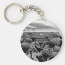 LCVP Landing Craft Approaching Omaha Beach Key Chains