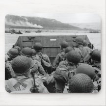 LCVP Landing Craft Approaching Omaha Beach Mousepads