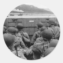 LCVP Landing Craft Approaching Omaha Beach Sticker