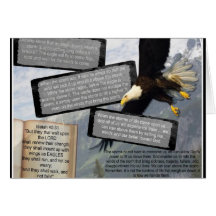 LE 40:31 D'ISAÏE MONTENT AVEC DES AILES COMME EAGL CARTES DE VŒUX