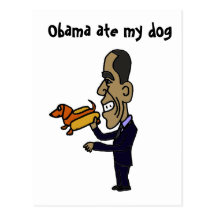 Le BA Obama a mangé mon chien Carte Postale
