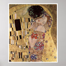 Le baiser (détail) Gustav Klimt Posters