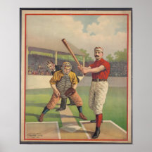 Le base-ball américain, le cru 1895 a encadré la c poster