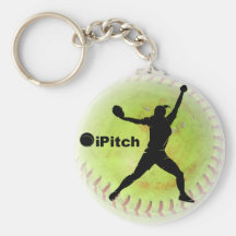le base-ball de Fastpitch d'iPitch Porte-clé