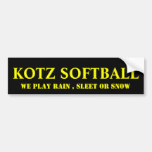 LE BASE-BALL DE KOTZ AUTOCOLLANTS POUR VOITURE