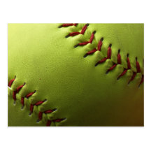 Le base-ball jaune cartes postales