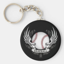 Le base-ball s'envole Keychain Porte-clé
