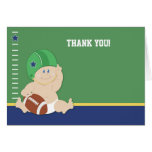 Le bébé du football folâtre les notes de Merci pli cartes