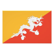 Le Bhutan - drapeau bhoutanais Art Photographique