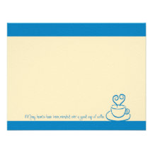 Le bleu de turquoise a réparé des cartes de note d invitations personnalisées