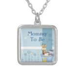 Le bleu layette pointille le baby shower de fleurs colliers