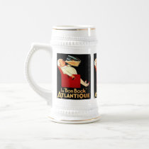 le Bon Bock Atlantique Vintage Beer Label Stein Coffee Mugs