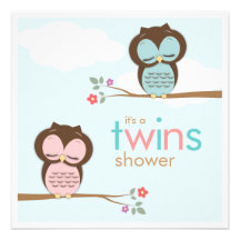Le bonbon jumelle l'invitation de baby shower de f