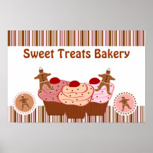 Le bonbon traite des affaires de boulangerie affiche