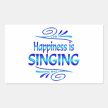 Le bonheur CHANTE Sticker En Rectangle